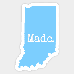 Indiana Made IN Blue Sticker